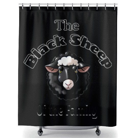 The Black Sheep of the Family Shower Curtains