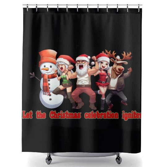 Santa Claus and Friends Shower Curtains
