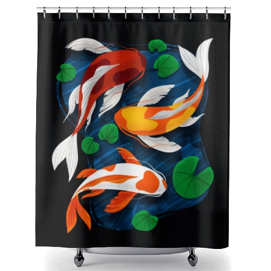 Koi Fish Lover Water Pond Animal Pet Asian Shower Curtains