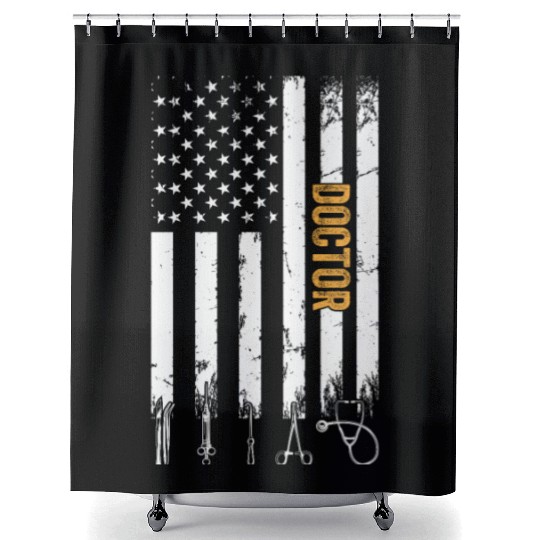 Doctor US Flag - Hospital Doctor Doctor Life Shower Curtains