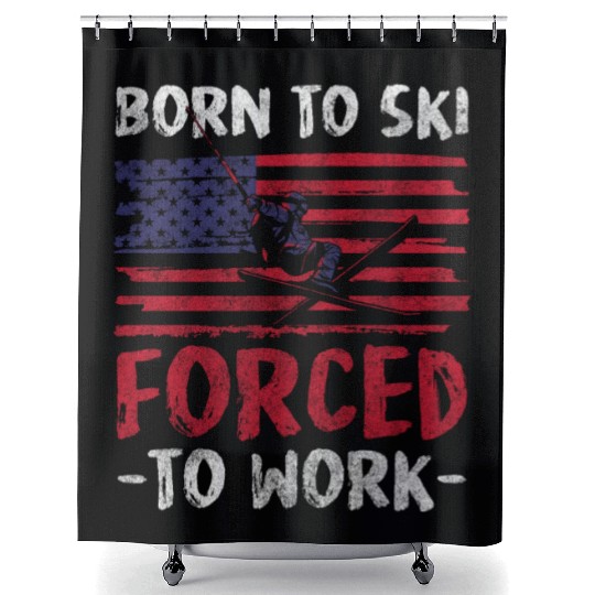 Skiing Mountain Snow Ski Area Shower Curtains
