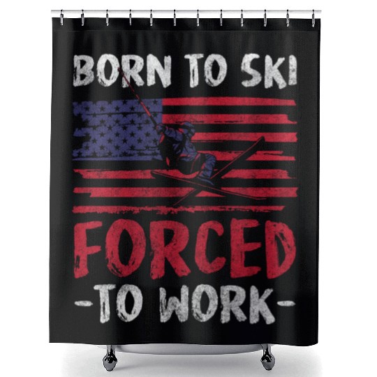 Skiing Mountain Snow Ski Area Shower Curtains