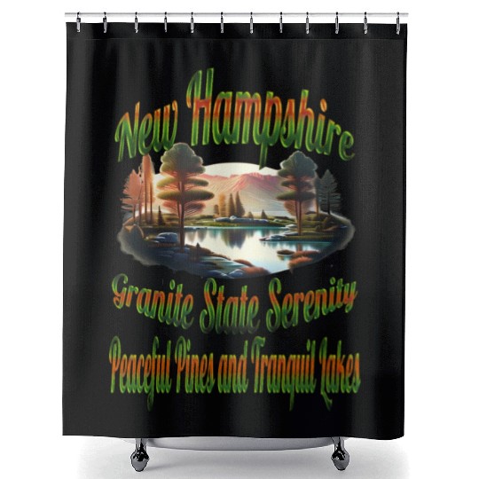 New Hampshire Granite State Serenity Shower Curtains