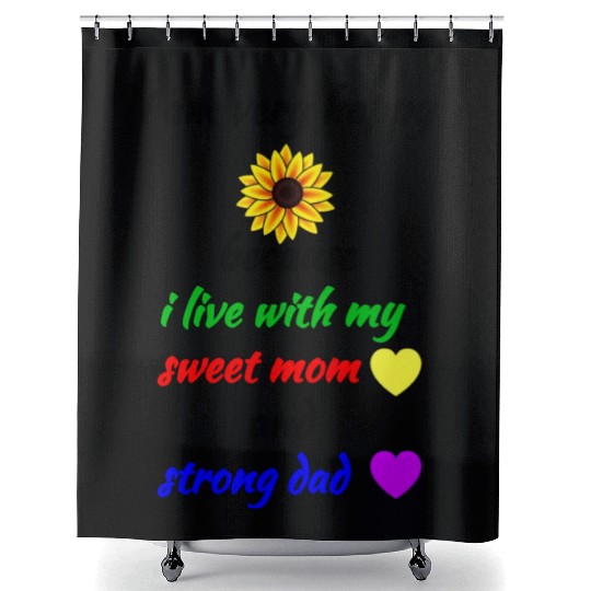 Newborn Baby Boy Girl Gift - Family Happy Mom Dad Shower Curtains