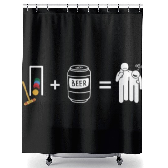 Lawn Game - Golf Croquet Player Shower Curtains
