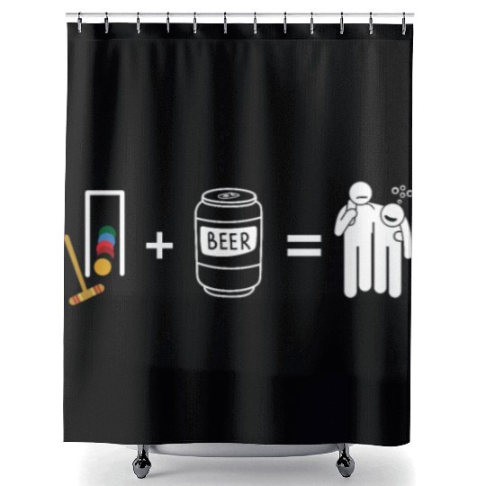 Lawn Game - Golf Croquet Player Shower Curtains