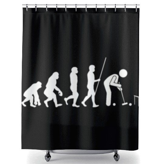 Lawn Game - Golf Croquet Player Shower Curtains