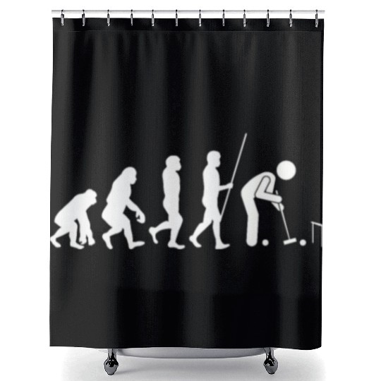 Lawn Game - Golf Croquet Player Shower Curtains