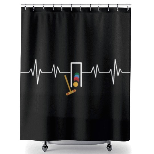 Lawn Game - Golf Croquet Player Shower Curtains