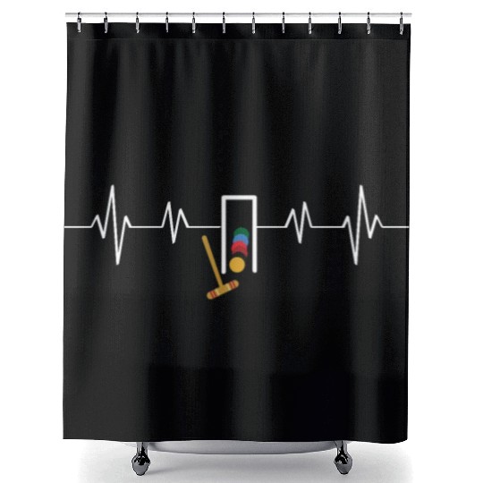 Lawn Game - Golf Croquet Player Shower Curtains