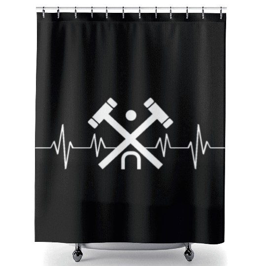 Lawn Game - Golf Croquet Player Shower Curtains