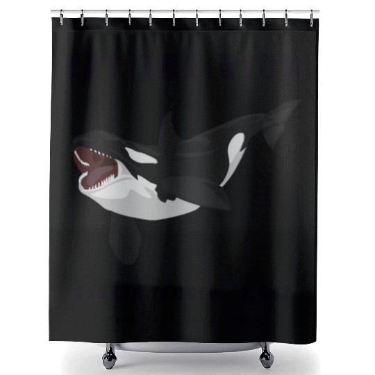 Eat The Rich - Orca Revolution Shower Curtains