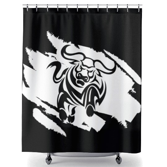 Bull Rodeo Riding Lover Love Strong Spain Bully Shower Curtains