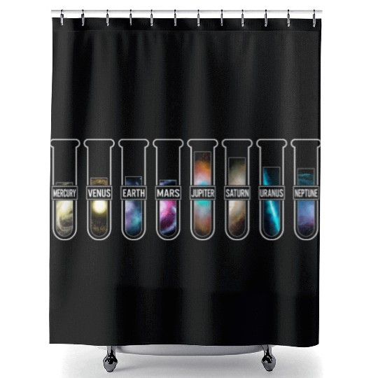Science Shower Curtains, Mercury Venus Earth Mars Planets