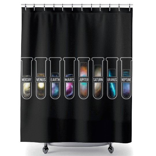 Science Shower Curtains, Mercury Venus Earth Mars Planets