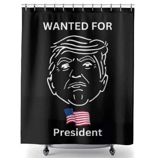 Trump for President, election 2024, Donald Trump Shower Curtains