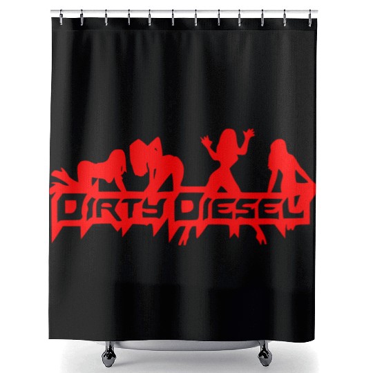 Dirty Diesel Girl Shower Curtains