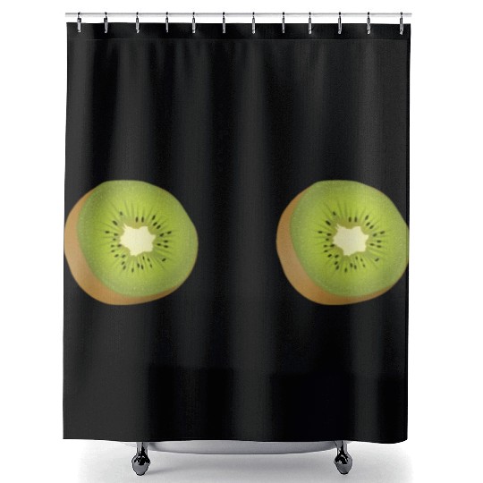 Kiwi Boobs Breasts Bra Funny Women Shower Curtains