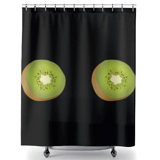 Kiwi Boobs Breasts Bra Funny Women Shower Curtains