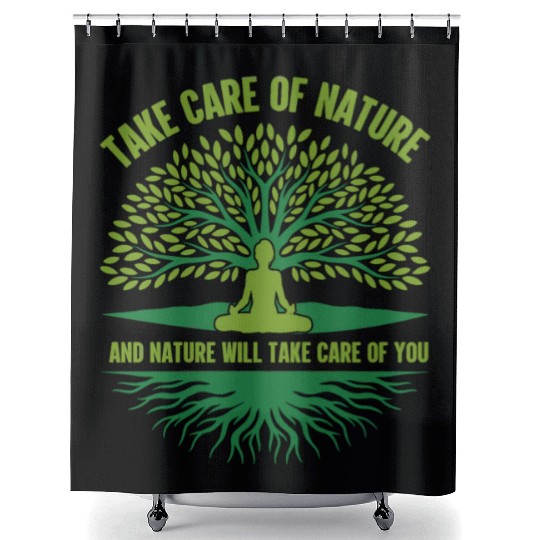 Environment take care nature Shower Curtains