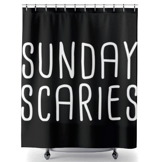 Sunday Scaries Lazy Meme Dreading Monday Sad Mood Shower Curtains