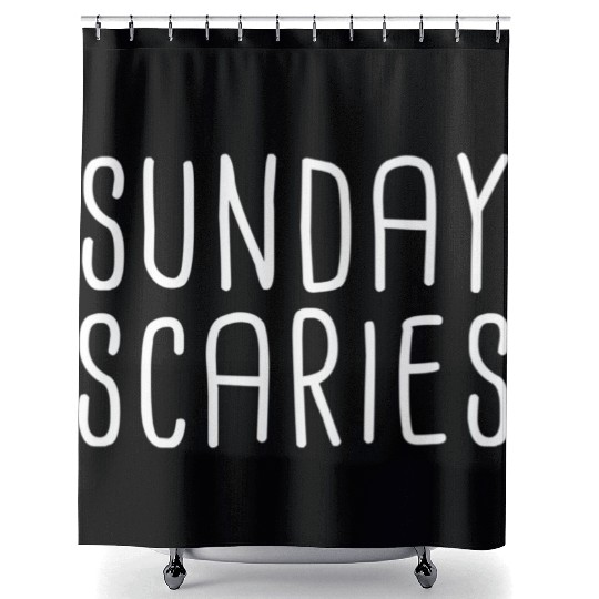 Sunday Scaries Lazy Meme Dreading Monday Sad Mood Shower Curtains