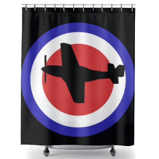 Fighter Jet Copilot Gift Shower Curtains