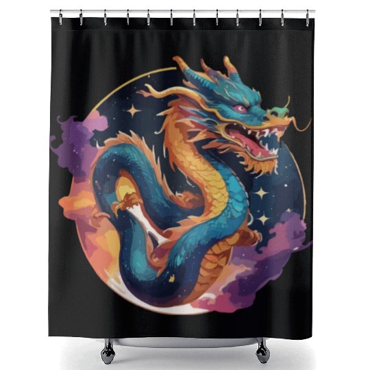 traditional Chinese dragon Shower Curtains