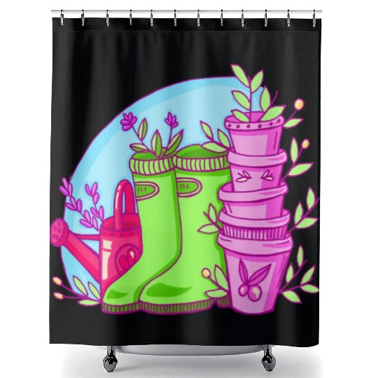 The Secret Garden Neon Shower Curtains