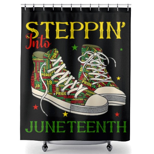 Step' Into Junenth Like My Ancestors Black Youth S Shower Curtains