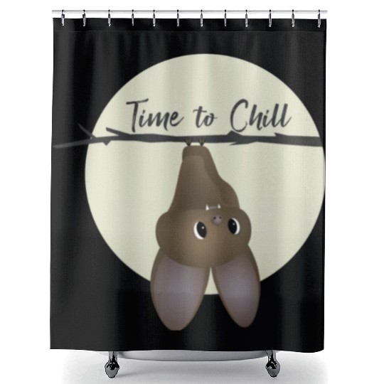 Bat - Time to Chill Shower Curtains