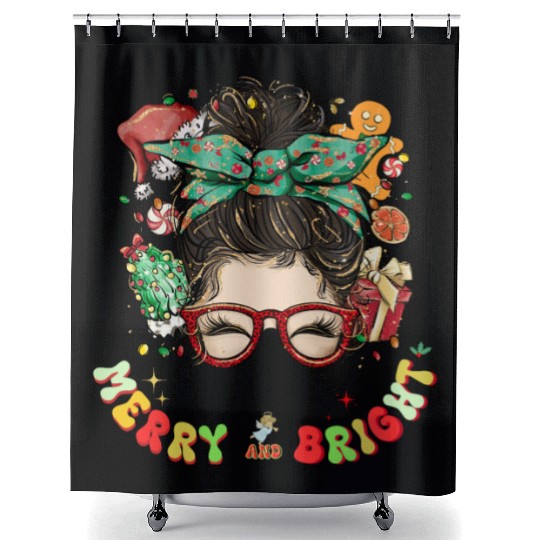 Merry Christmas Present for Her Shower Curtains