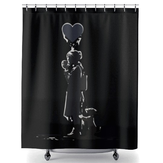 The art of a girl's love for her mother Shower Curtains