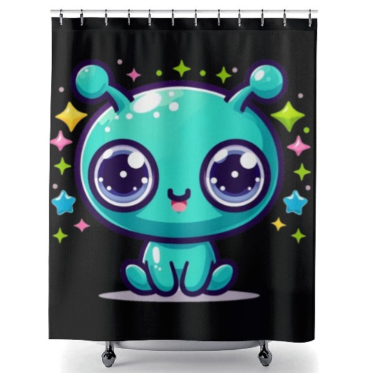 Cute Alien Animal Pet from Space Shower Curtains