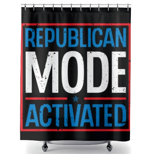 Republican Mode Activated American Voter Voting Shower Curtains