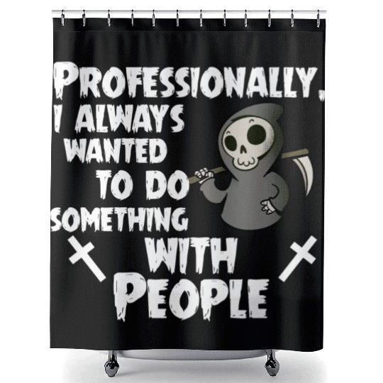 Grim Reaper Funny, Professional With People Shower Curtains