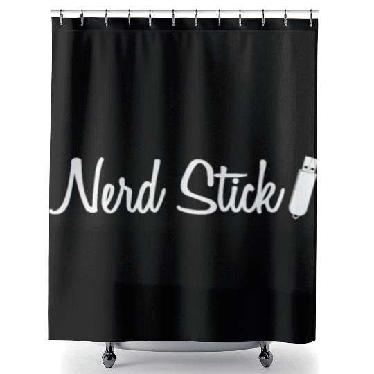 Nerd Stick USB Stick Retro Memory Module Shower Curtains