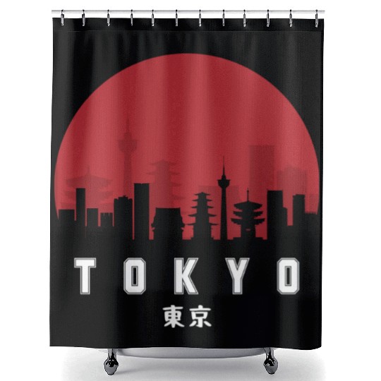 Tokyo Typography Shower Curtains - Urban Statement