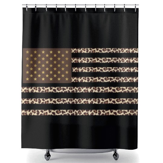 Flag of Cheetah Shower Curtains