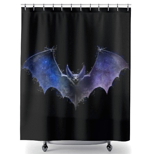 Celestial Bat Gothic Space Galaxy Vampire Grunge A Shower Curtains