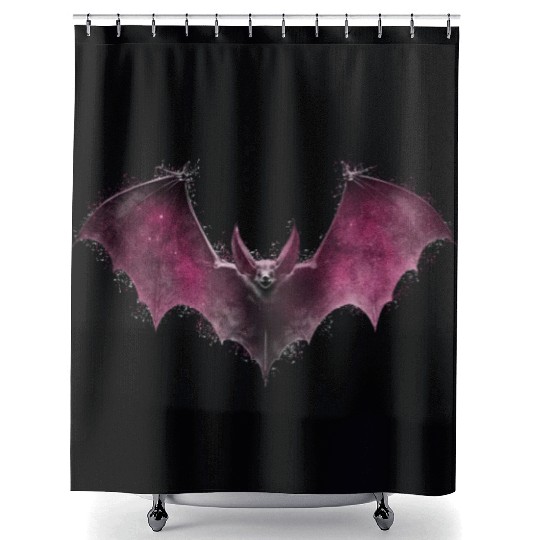 Gothic Bat Occult Space Galaxy Vampire Goth Alt Ae Shower Curtains