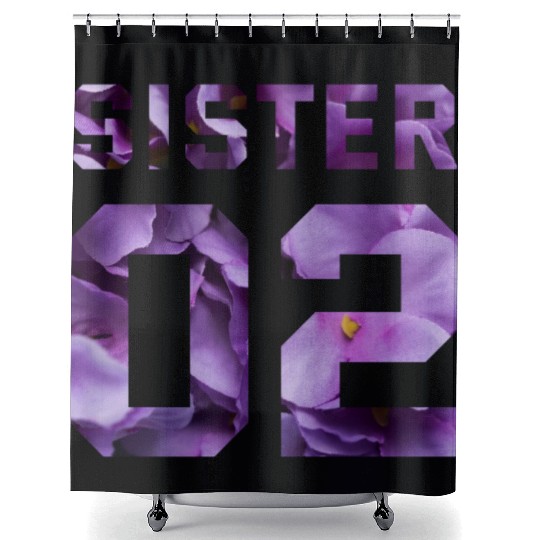 COUPLE FLOWER SISTER 02 Shower Curtains