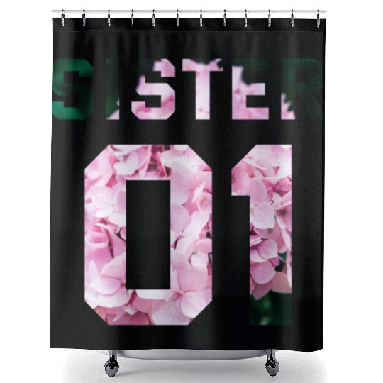 COUPLE FLOWER SISTER 01 Shower Curtains