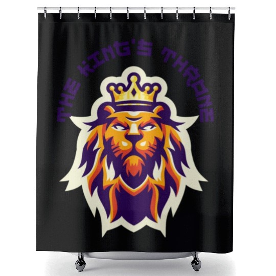 Majestic Lion: The King's Throne Shower Curtains