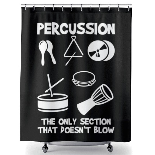 Drummer Marching Band Orchestra Percussion Shower Curtains