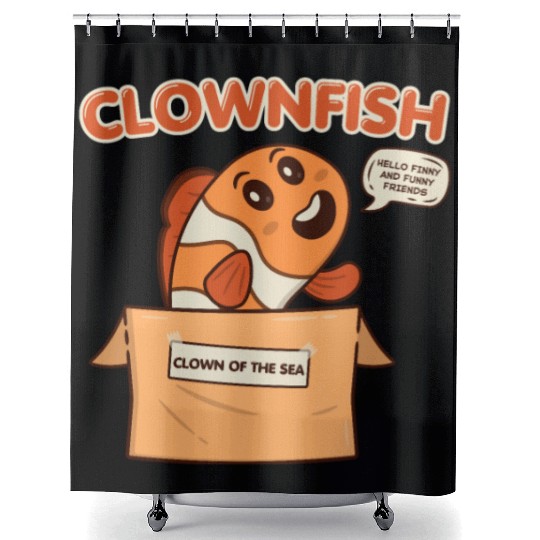 Clownfish Clown Of Sea Funny Fish Cute Coral Reef Shower Curtains