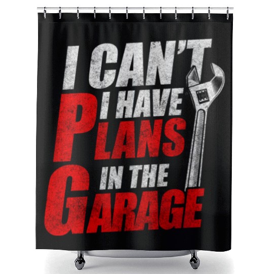 Mechanic Workshop Garage Engine Shower Curtains