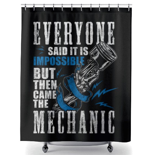 Mechanic Mechatronics Engineer Hobbyist Shower Curtains