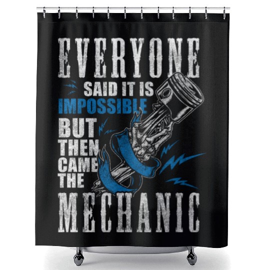 Mechanic Mechatronics Engineer Hobbyist Shower Curtains