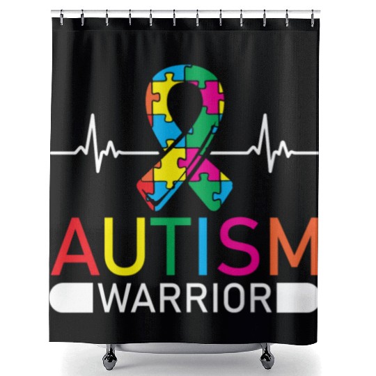 Autism Warrior Autistic Ninja Spectrum Asperger Shower Curtains